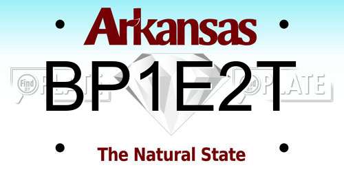 BP1E2T Arkansas License Plate