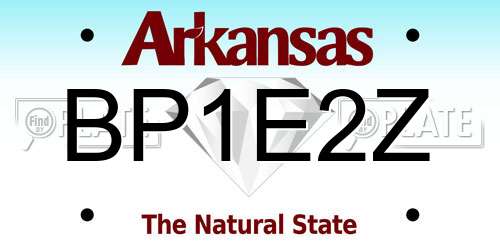 BP1E2Z Arkansas License Plate