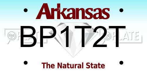 BP1T2T Arkansas License Plate