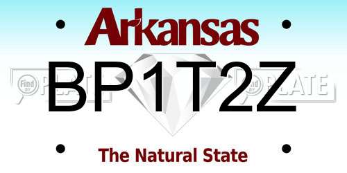BP1T2Z Arkansas License Plate