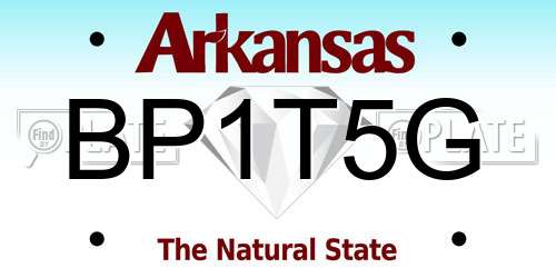 BP1T5G Arkansas License Plate