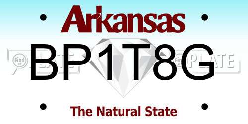 BP1T8G Arkansas License Plate