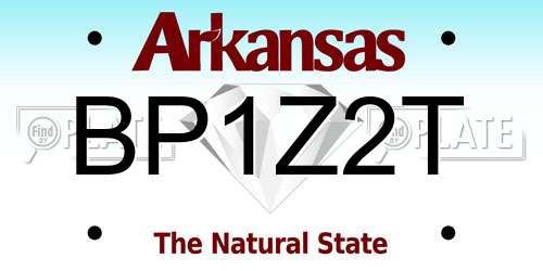 BP1Z2T Arkansas License Plate