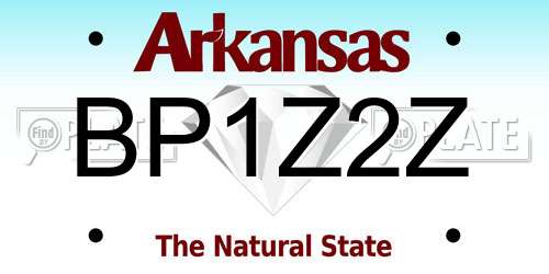 BP1Z2Z Arkansas License Plate