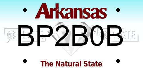 BP2B0B Arkansas License Plate