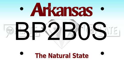 BP2B0S Arkansas License Plate