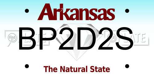 BP2D2S Arkansas License Plate