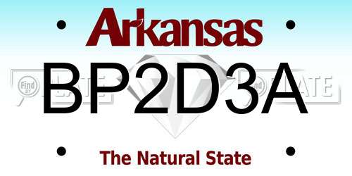 BP2D3A Arkansas License Plate
