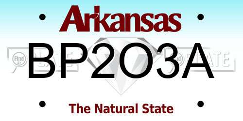 BP2O3A Arkansas License Plate