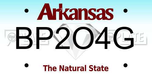 BP2O4G Arkansas License Plate