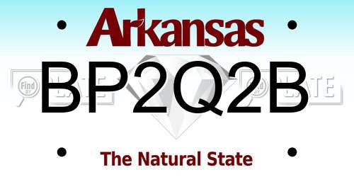 BP2Q2B Arkansas License Plate