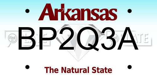 BP2Q3A Arkansas License Plate