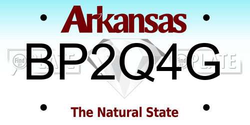 BP2Q4G Arkansas License Plate