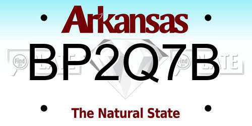 BP2Q7B Arkansas License Plate