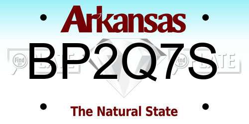 BP2Q7S Arkansas License Plate