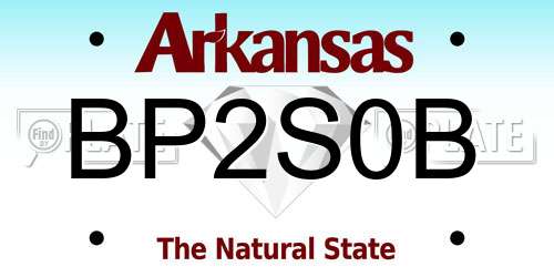 BP2S0B Arkansas License Plate