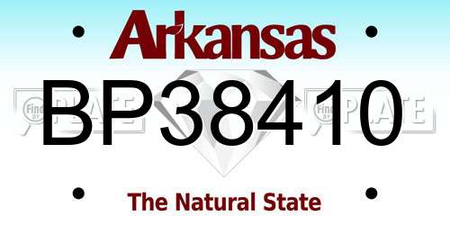 BP38410 Arkansas License Plate