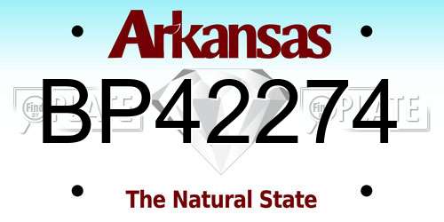 BP42274 Arkansas License Plate