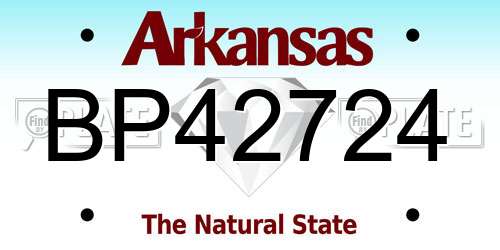 BP42724 Arkansas License Plate