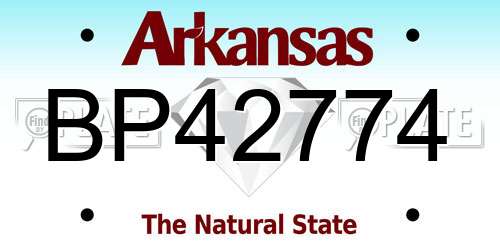BP42774 Arkansas License Plate