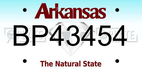 BP43454 Arkansas License Plate