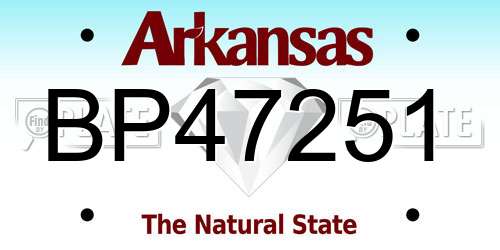 BP47251 Arkansas License Plate