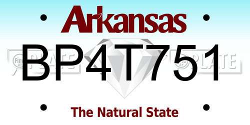 BP4T751 Arkansas License Plate