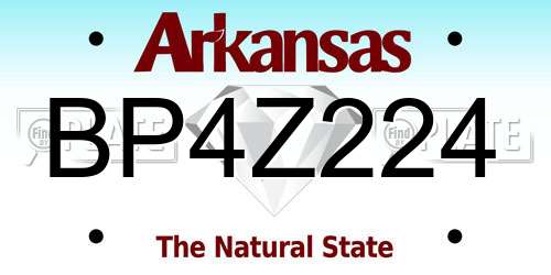 BP4Z224 Arkansas License Plate
