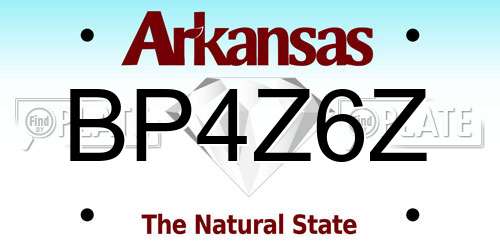 BP4Z6Z Arkansas License Plate
