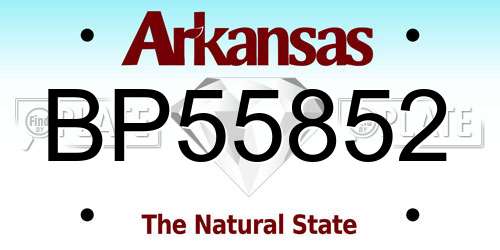 BP55852 Arkansas License Plate