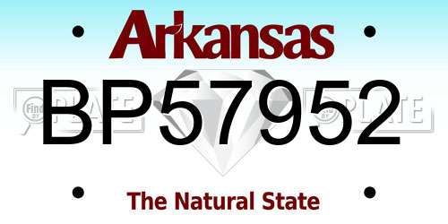 BP57952 Arkansas License Plate