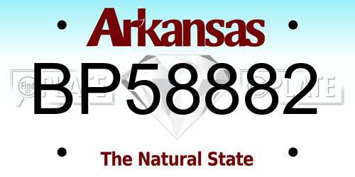 BP58882 Arkansas License Plate