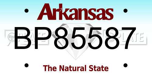 BP85587 Arkansas License Plate