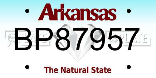 BP87957 Arkansas License Plate