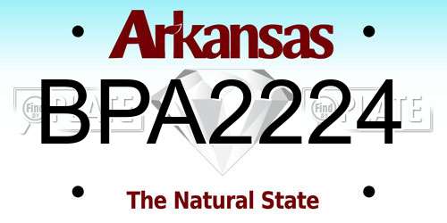 BPA2224 Arkansas License Plate