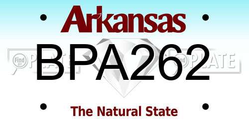BPA262 Arkansas License Plate