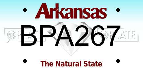 BPA267 Arkansas License Plate