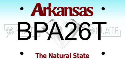 BPA26T Arkansas License Plate