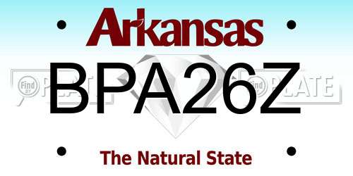 BPA26Z Arkansas License Plate