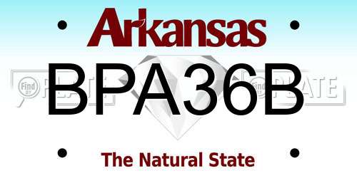 BPA36B Arkansas License Plate