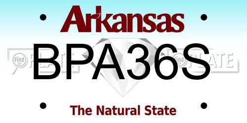 BPA36S Arkansas License Plate