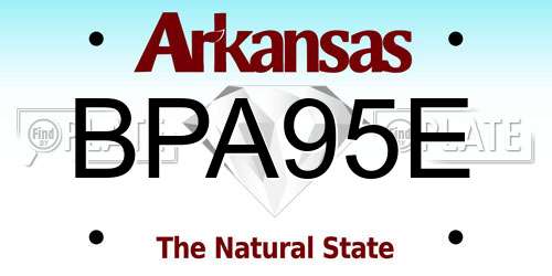 BPA95E Arkansas License Plate