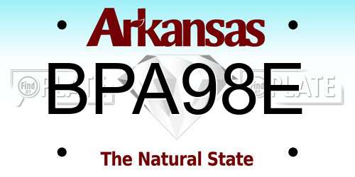 BPA98E Arkansas License Plate