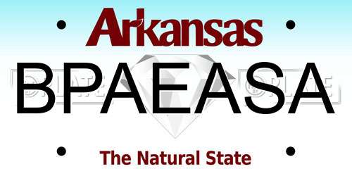 BPAEASA Arkansas License Plate