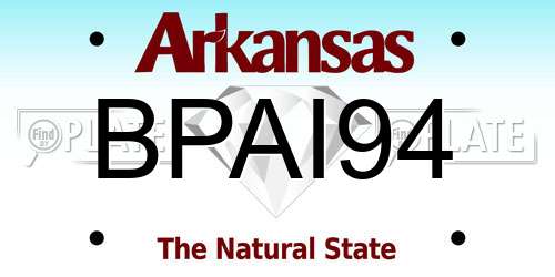 BPAI94 Arkansas License Plate