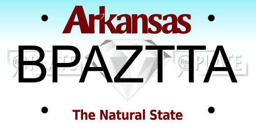 BPAZTTA Arkansas License Plate