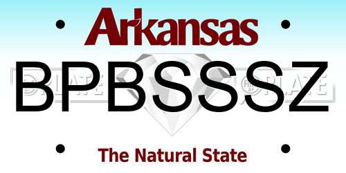BPBSSSZ Arkansas License Plate