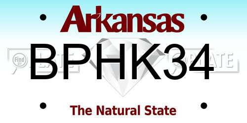 BPHK34 Arkansas License Plate