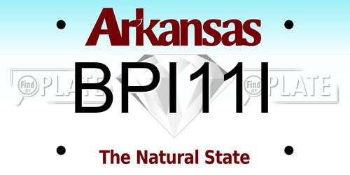 BPI11I Arkansas License Plate