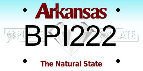 BPI222 Arkansas License Plate